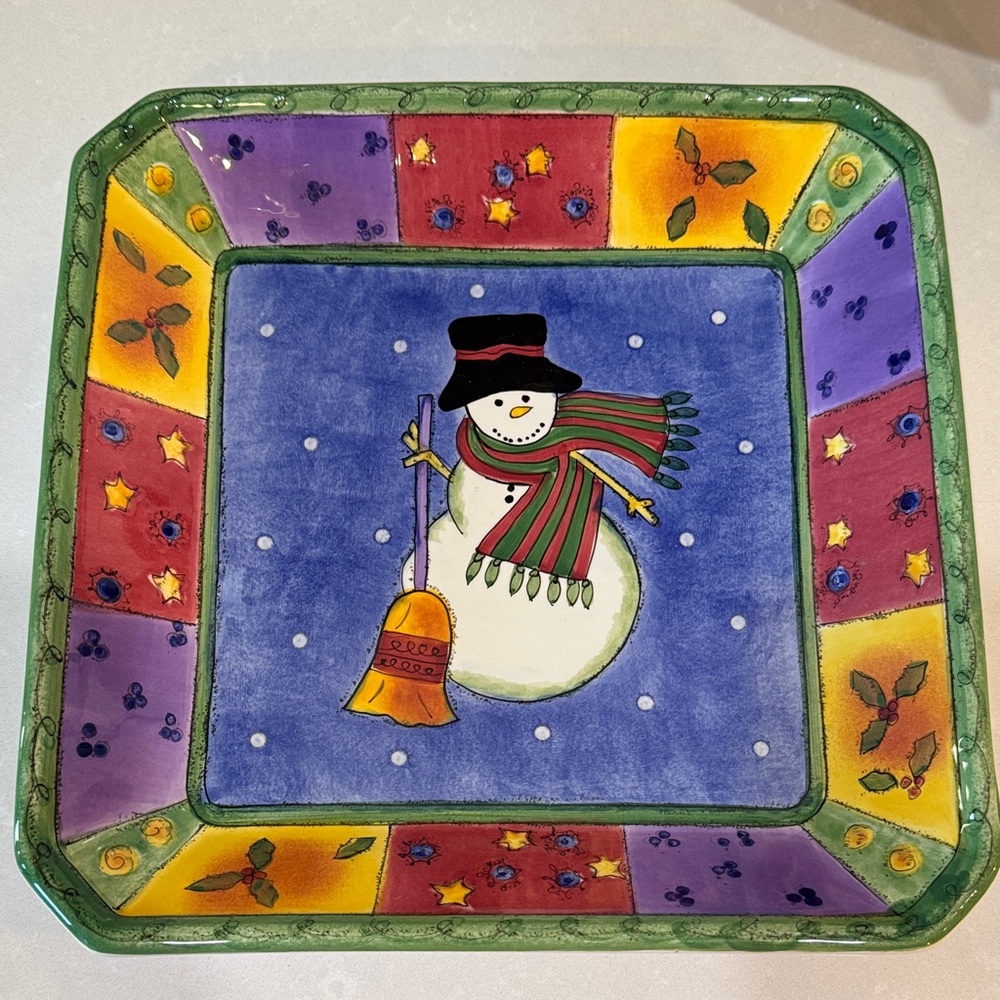 Sango Sweet Shoppe Christmas Square Platter